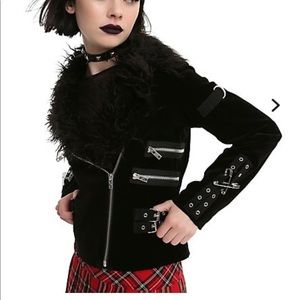 Tripp Black Faux Fur Velvet Jacket